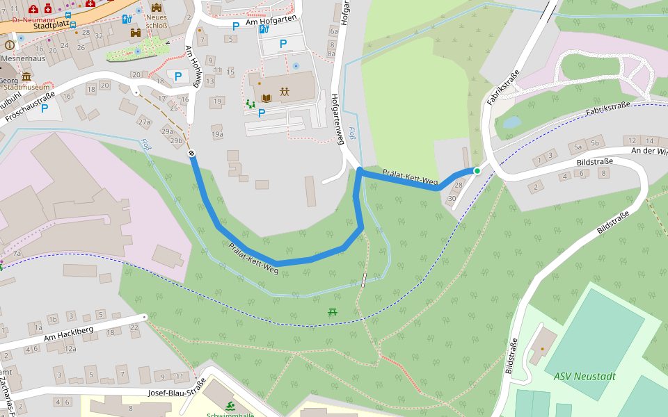 Prälat-Kett-Weg walking route map in Neustadt an der Waldnaab