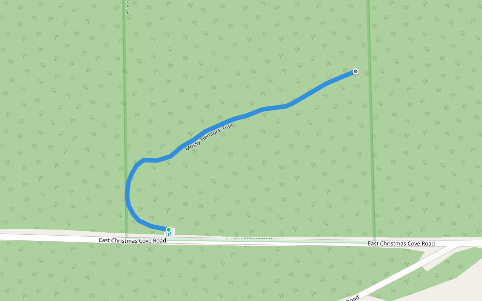 Mossy Hemlock Trail walking route map in Northport