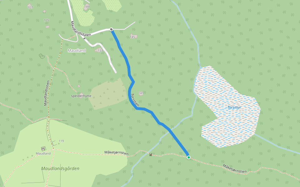 Torsstien walking route map in Riska
