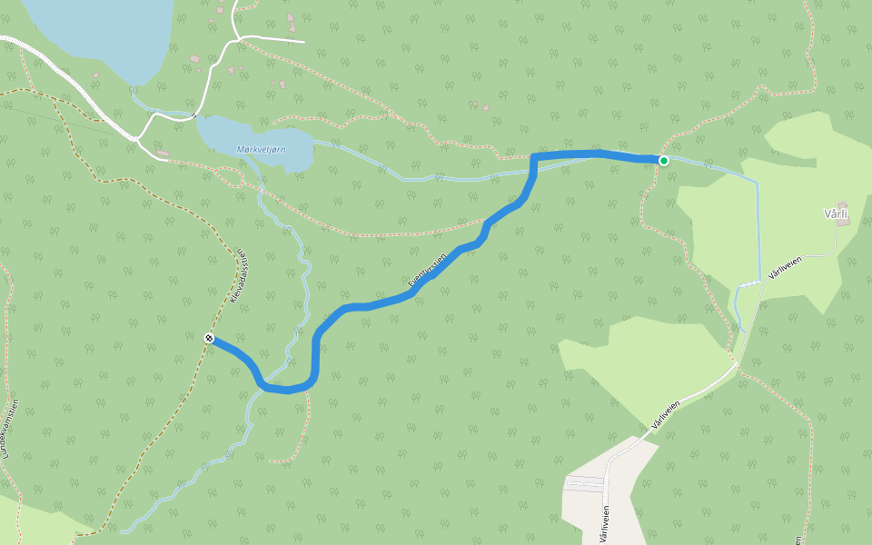 Eventyrstien walking route map in Hamar