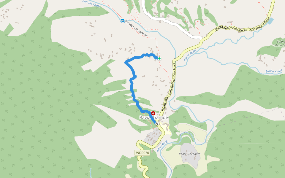 pawai Satbise walking route map in Pauwegaude
