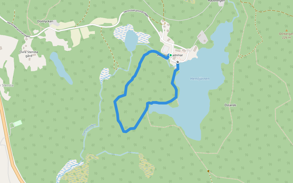 Bauerstigen walking route map in Filipstad