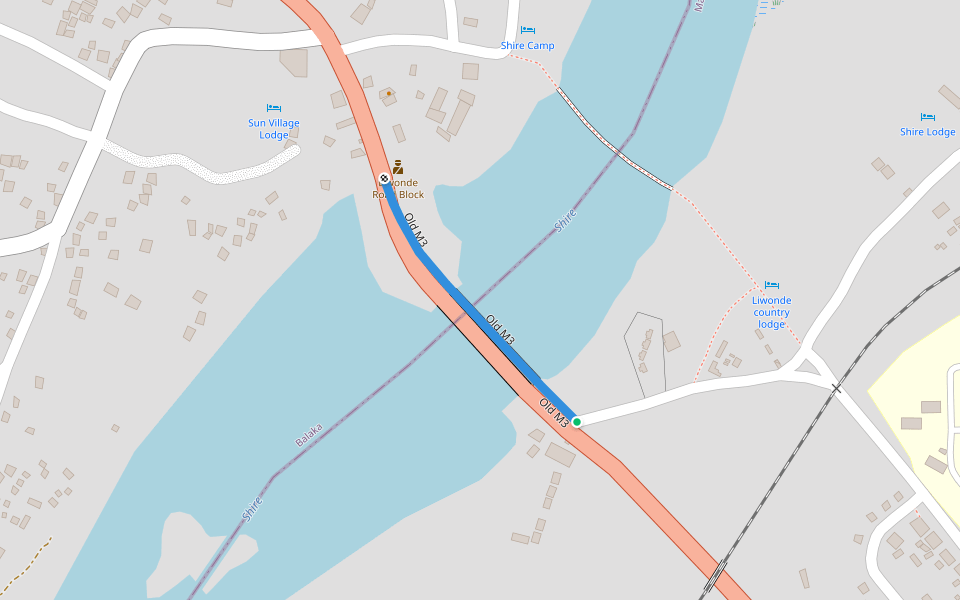 Old M3 walking route map in Liwonde