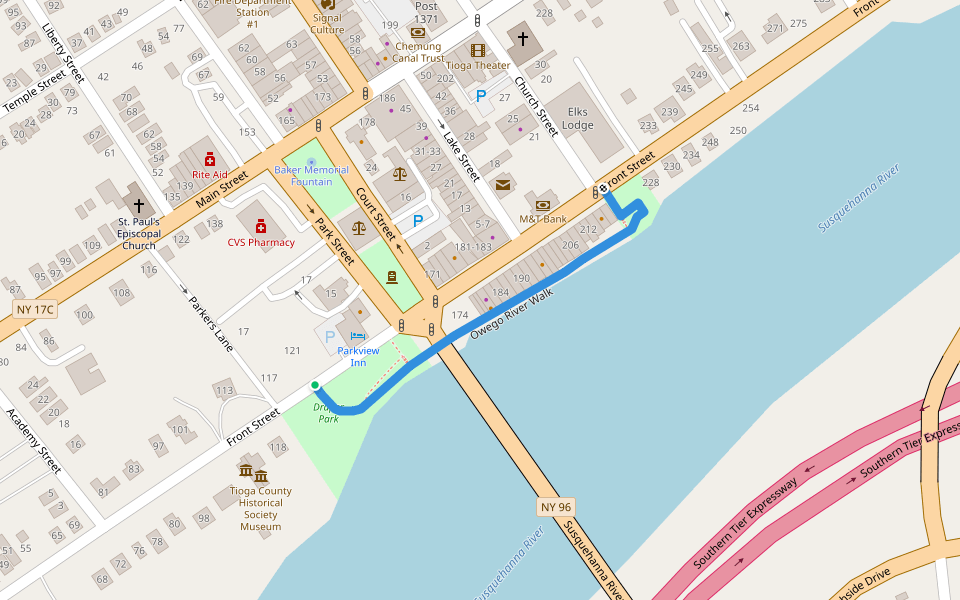 Owego River Walk Trail New York Pacer