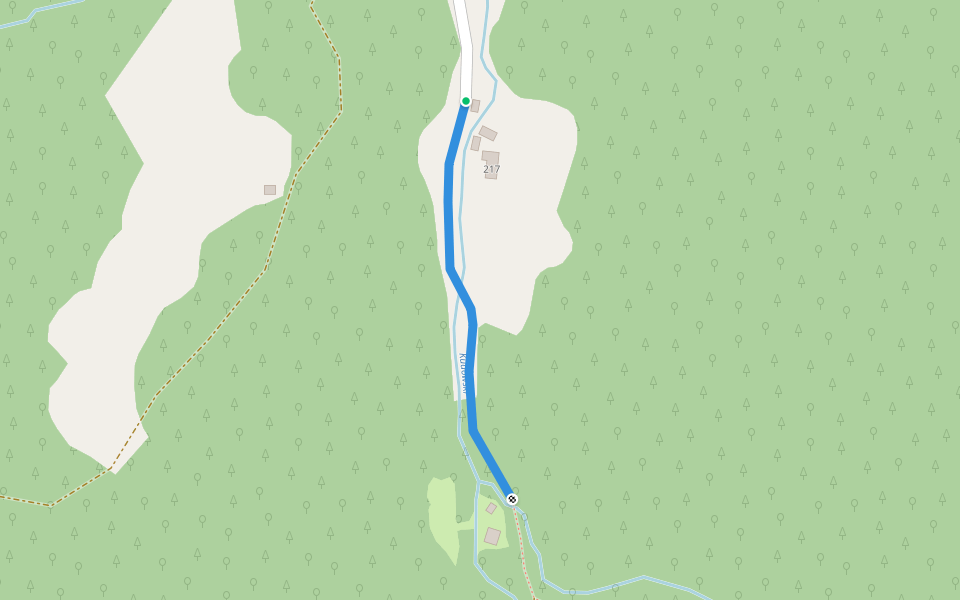 Osiedle Kudowe walking route map in Ochotnica Dolna