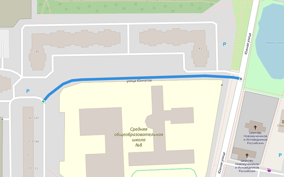 улица Юннатов walking route map in Zheleznodorozhny