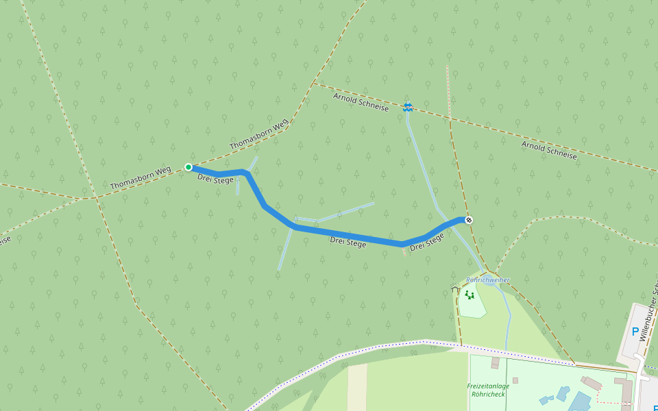 Drei Stege walking route map in Schaafheim
