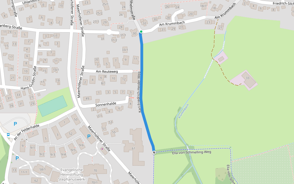 Karl-Friedrich-Heider-Weg walking route map in Isny im Allgäu
