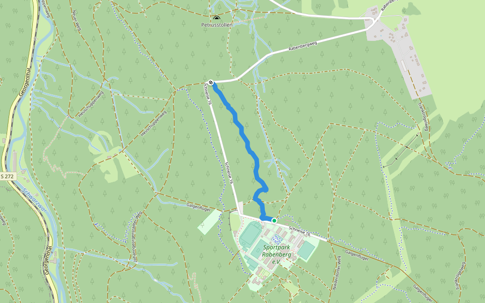 TCR: Stone Garden walking route map in Breitenbrunn/Erzgebirge