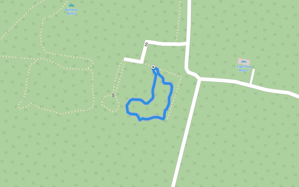 bb walking route map in Masinagudi