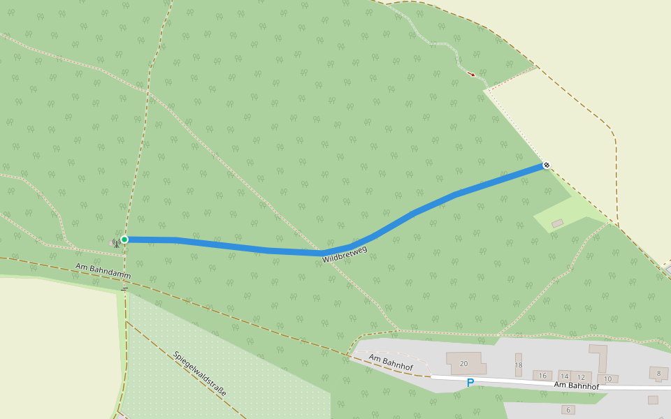 Wildbretweg walking route map in Grünhain-Beierfeld