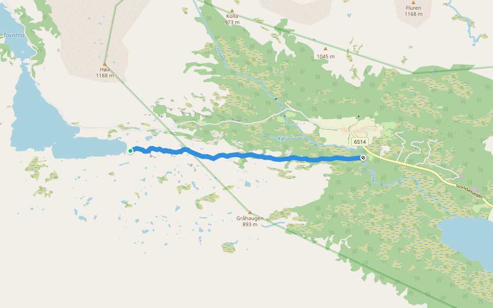 Skomakerstien walking route map in Storli