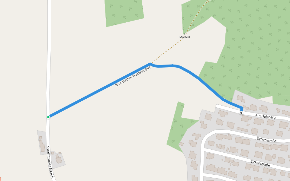 Kronstetten-Wackersdorf walking route map in Wackersdorf
