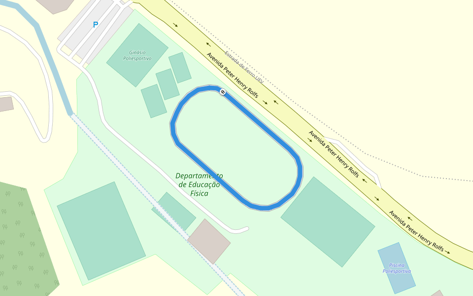 Pista de Atletismo walking route map in Viçosa