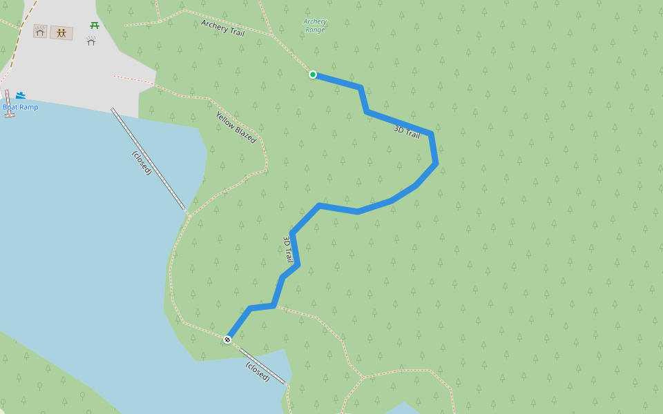 3D Trail walking route map in Midway
