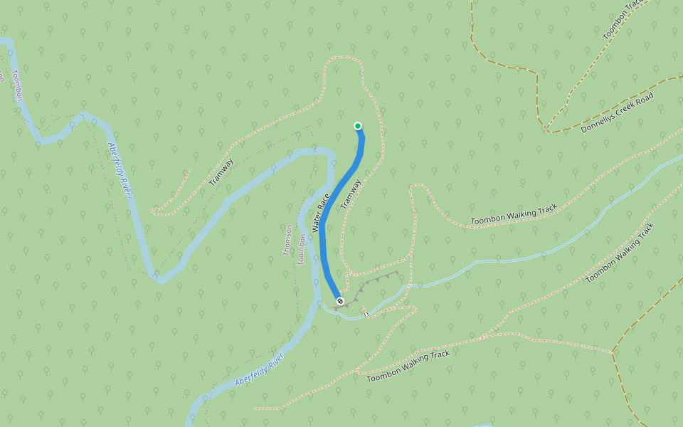 Water Race walking route map in Toombon