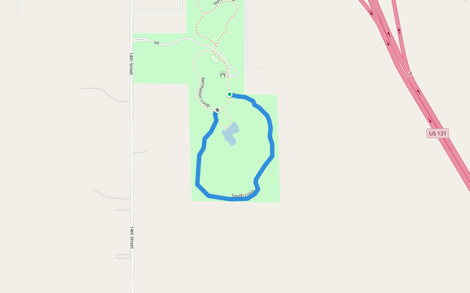 South Loop walking route map in Wayland