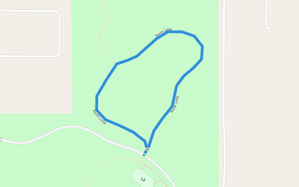 North Loop walking route map in Wayland