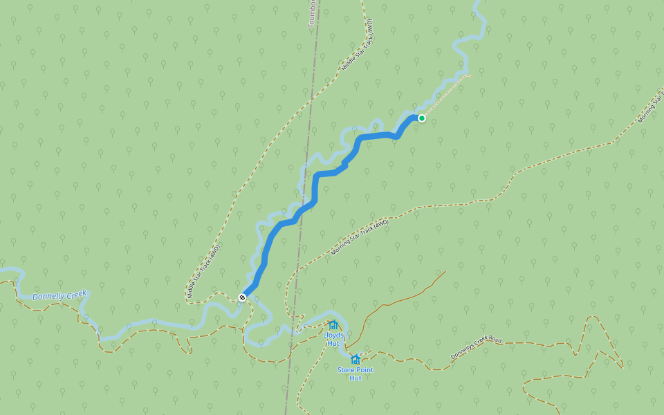 Morning Star Walking Track walking route map in Toombon