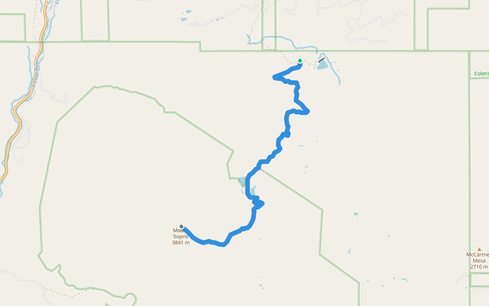 Mount Sopris Trail in Colorado | Walking Map