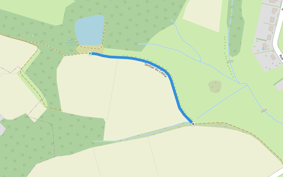 Sentier du Castia walking route map in Écaussinnes