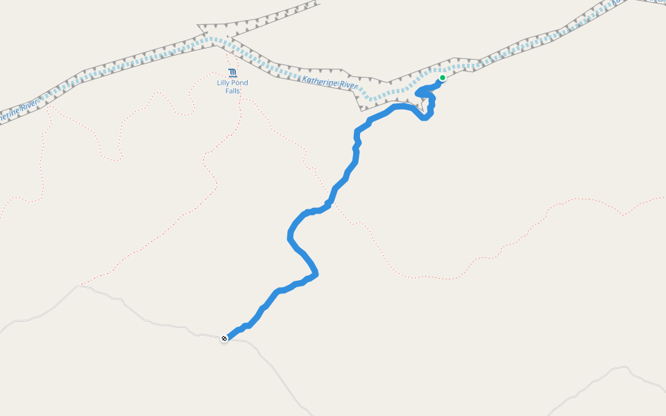 Smitt Rock Trail walking route map in Nitmiluk