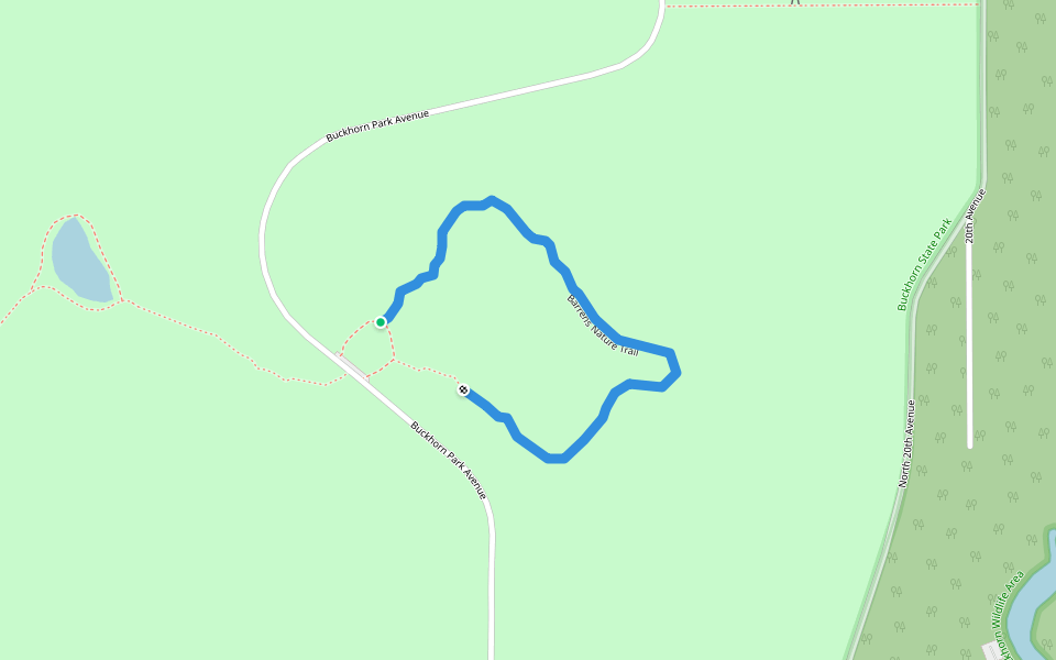 Barrens Nature Trail walking route map in Necedah