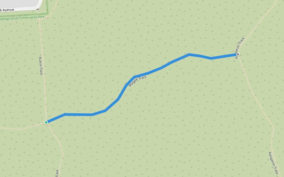 Magpie Track walking route map in Aldinga Beach