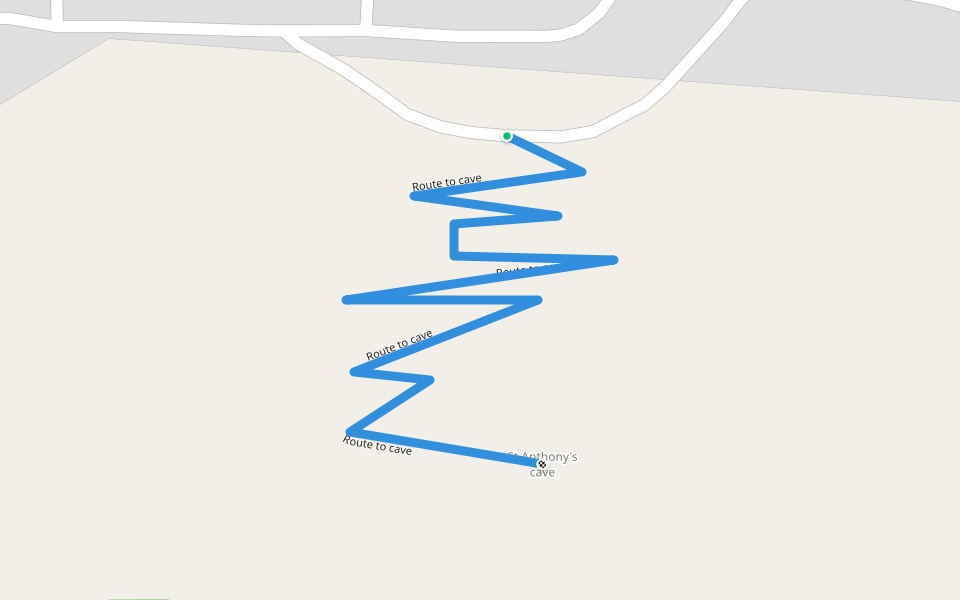 Route to cave walking route map in Elatochori