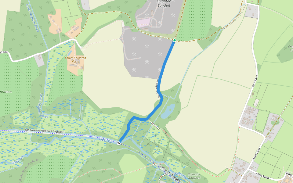 The Knowles Way walking route map in Alverstone