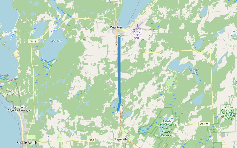 Willy's Way walking route map in Wiarton