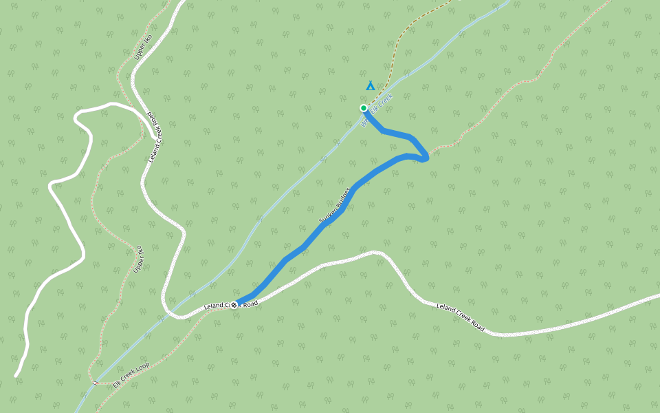 Sunken Bridges walking route map in Fraser