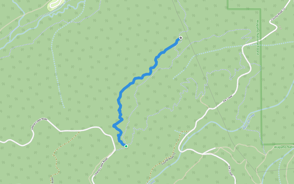 Broken Spade walking route map in Fraser