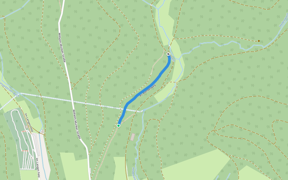 A5 Wanderweg walking route map in Hilchenbach