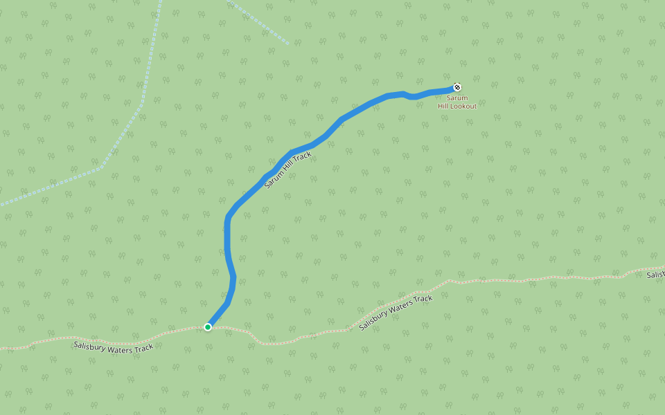 Sarum Hill Track walking route map in Mihi