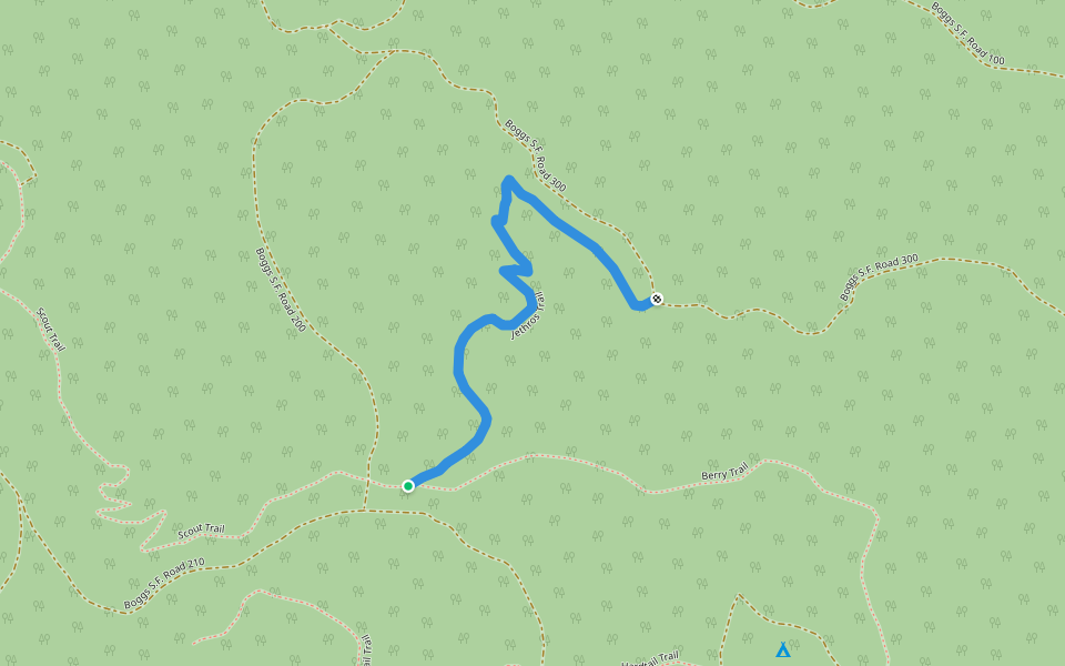 Jethros Trail walking route map in Middletown