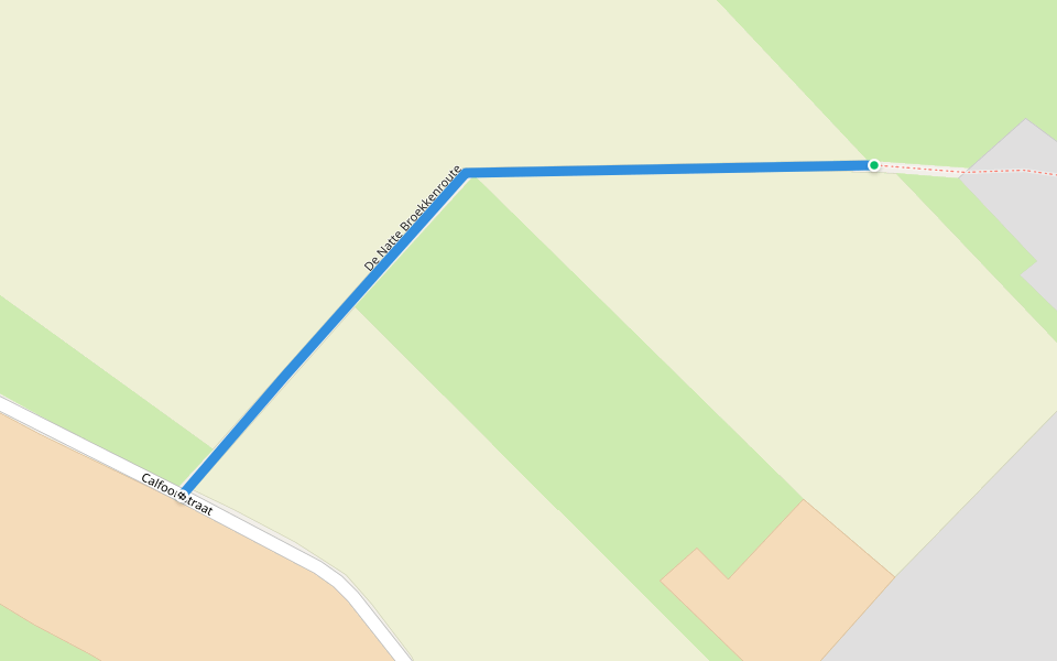 De Natte Broekkenroute walking route map in Kortemark