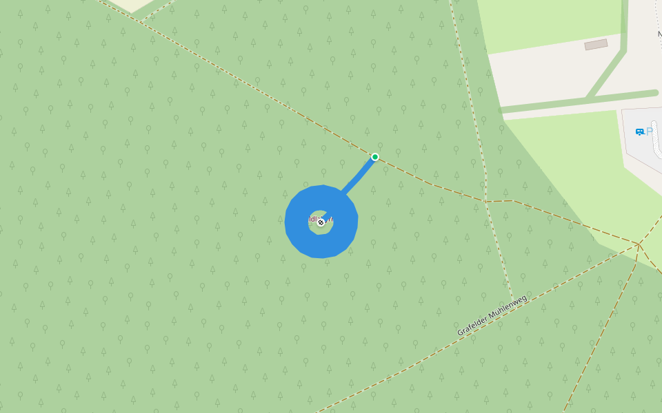 Waldlabyrinth walking route map in Berge