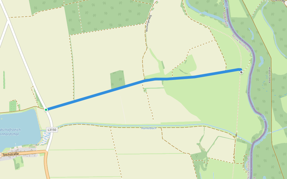 Trift walking route map in Bernhardsthal