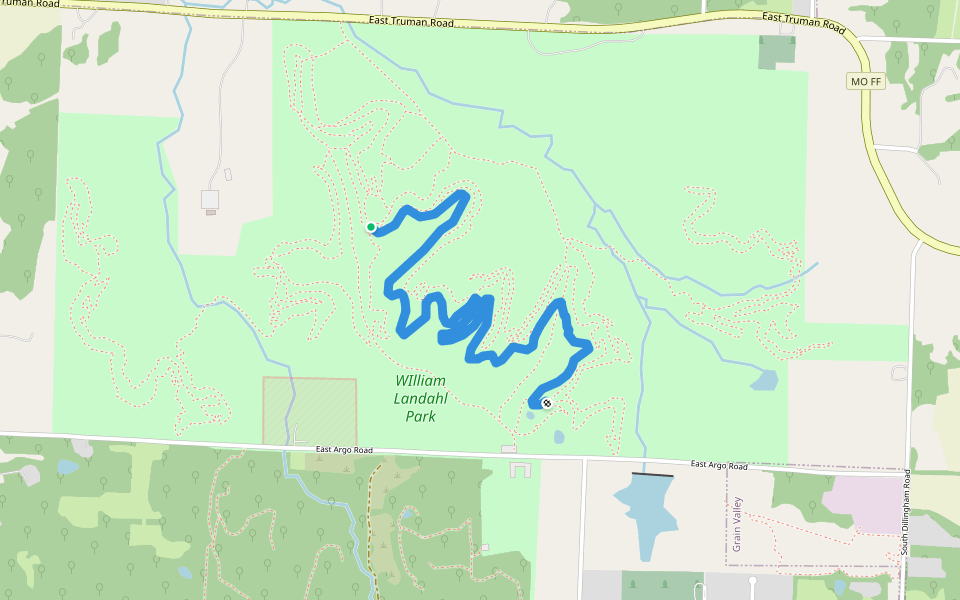 Will's Wanderer walking route map in Buckner