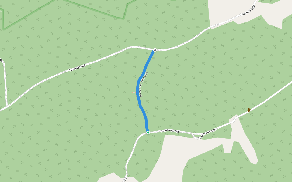 Numernes vaļņa taka walking route map in Vecslabada