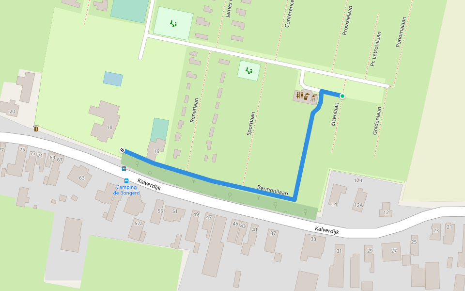 Bennonilaan walking route map in Tuitjenhorn