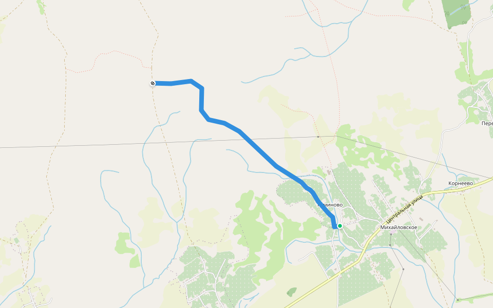 улица Победы walking route map in Mikhailovskoe