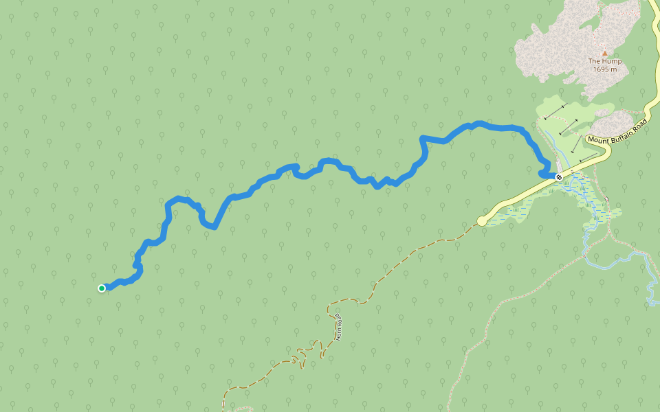 South Bufallo Track walking route map in Mount Buffalo
