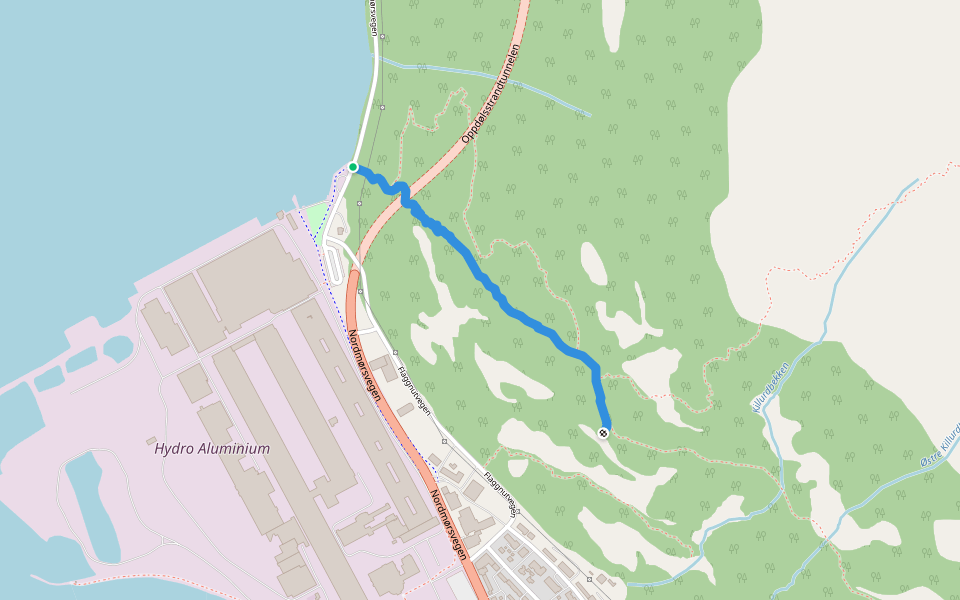 Flaggnuten walking route map in Sunndalsøra