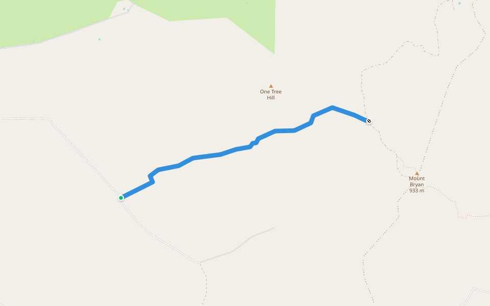 Heysen Trial walking route map in Hallett