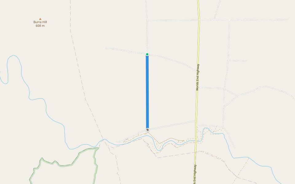 Heysen Trail walking route map in Worlds End