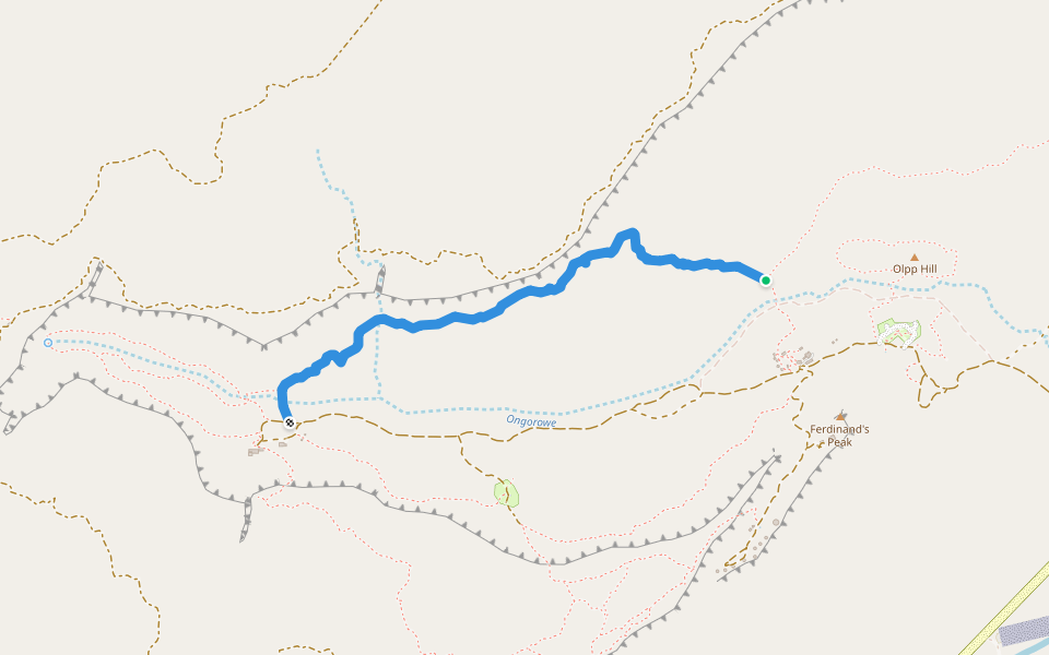 Dassie Trail walking route map in Waterberg