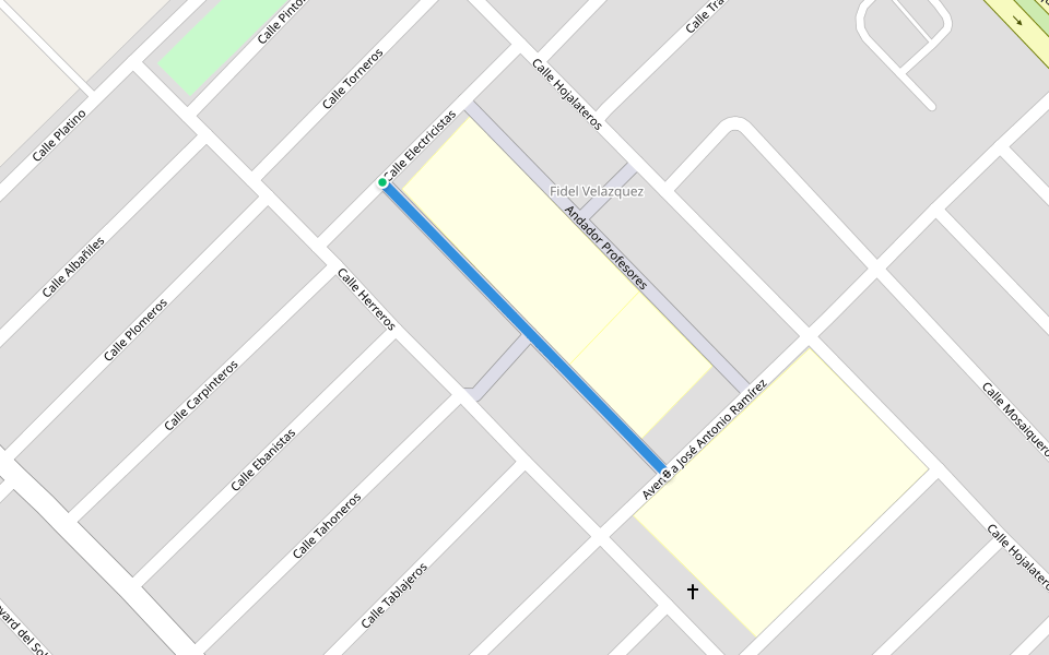 Andador Maestros walking route map in Durango