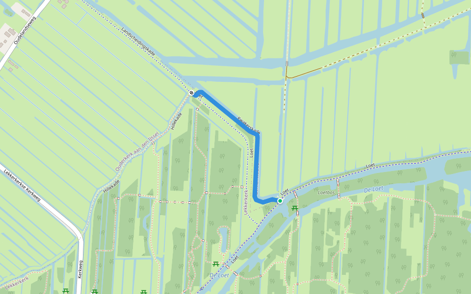 Kwakerskade walking route map in Lekkerkerk